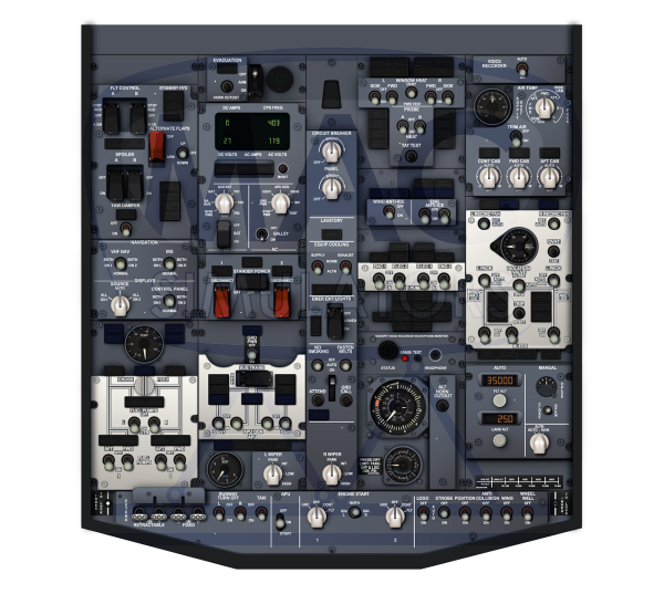 B737 Panel Superior USB